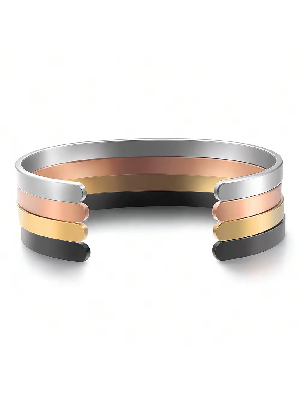 5Mm Customized Coordinates Cuff Stainless Steel Bracelets for Womens Mens Personnalisé Engrave Brushed Matte Adjustable Bangles