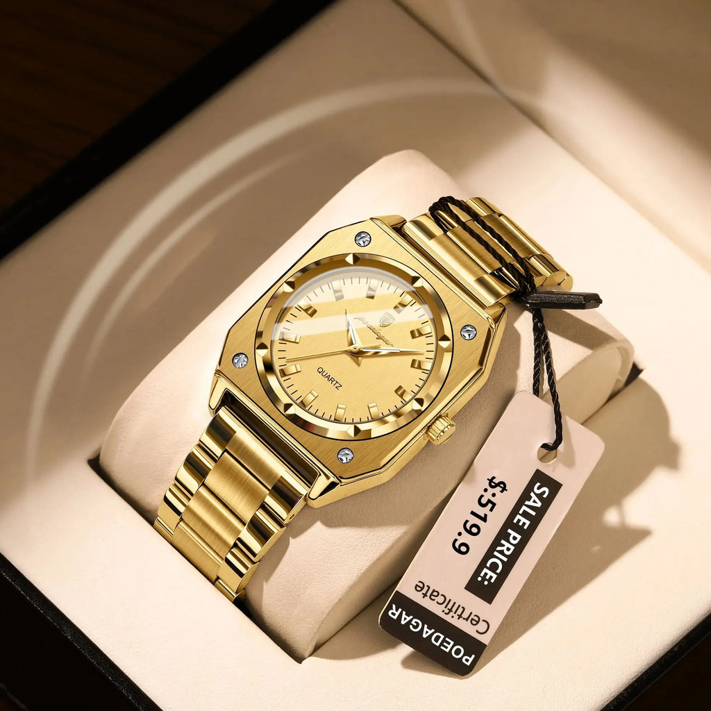 Luxury Elegant Square Ladies Watch Waterproof Luminous Watch for Woman Stainless Steel Quartz Women'S Watches Reloj+Box