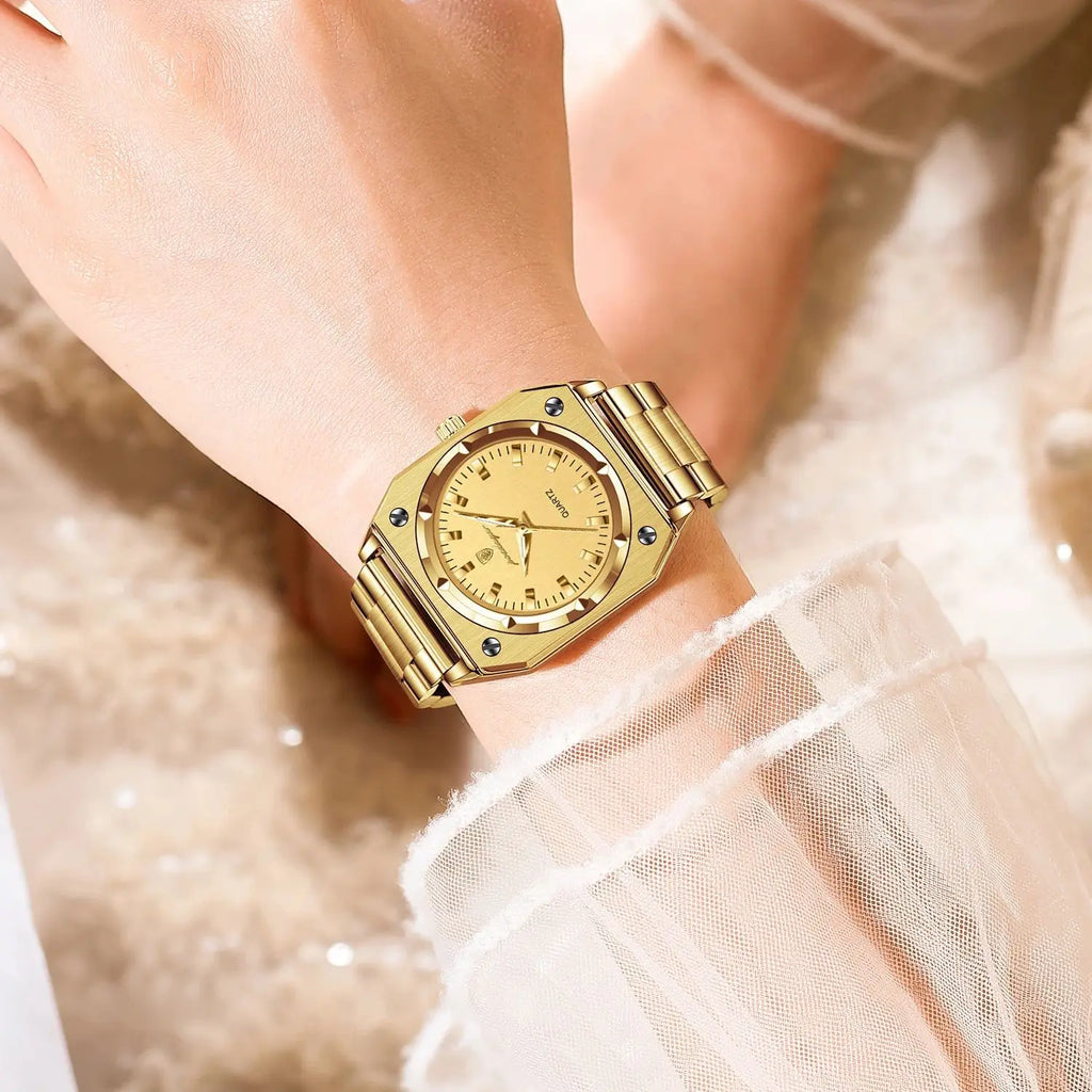 Luxury Elegant Square Ladies Watch Waterproof Luminous Watch for Woman Stainless Steel Quartz Women'S Watches Reloj+Box