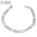 925 Sterling Silver 4Mm/6Mm Classic Man Women Bracelet for Wedding Engagement Party Fashion Jewelry