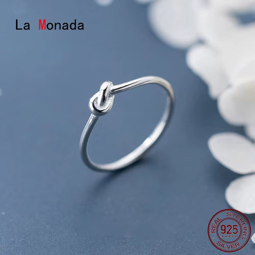 45-49Mm Knot Finger Women Ring 925 Sterling Silver Minimalist Rings for Women 925 Silver Fine in Jewerly Rings Woman